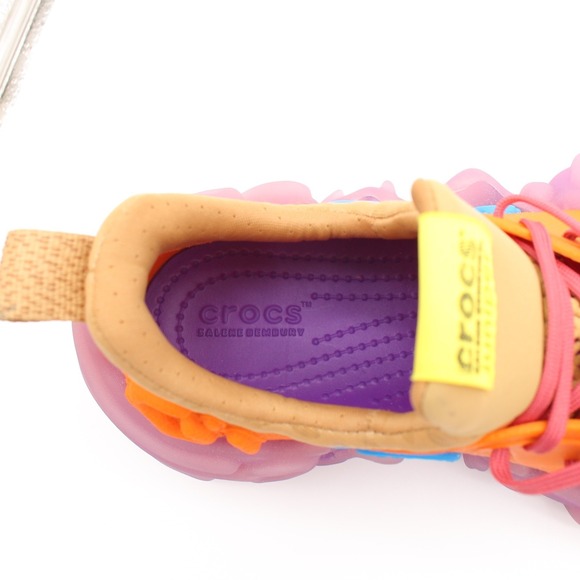 Crocs Salehe Bembury x Juniper Sneaker Womens Size 7 Orange Purple Lace Up - Picture 13 of 13